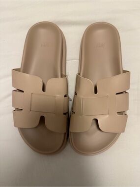 H&M Beige Slide Sandals